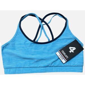 FourLaps NWT size XXL Vitality Sports Bra - River Blue Space Dye